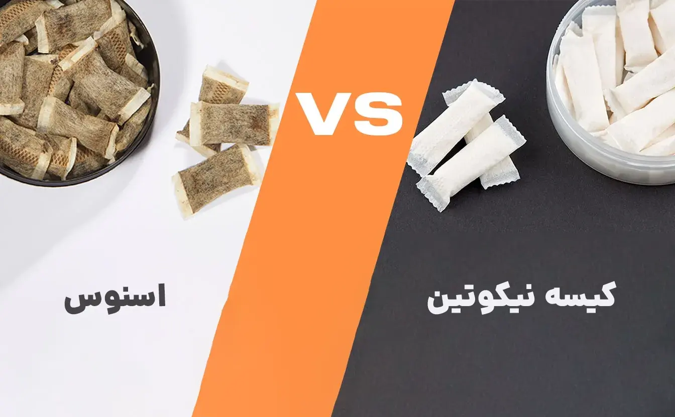 تفاوت کیسه نیکوتین و اسنوس