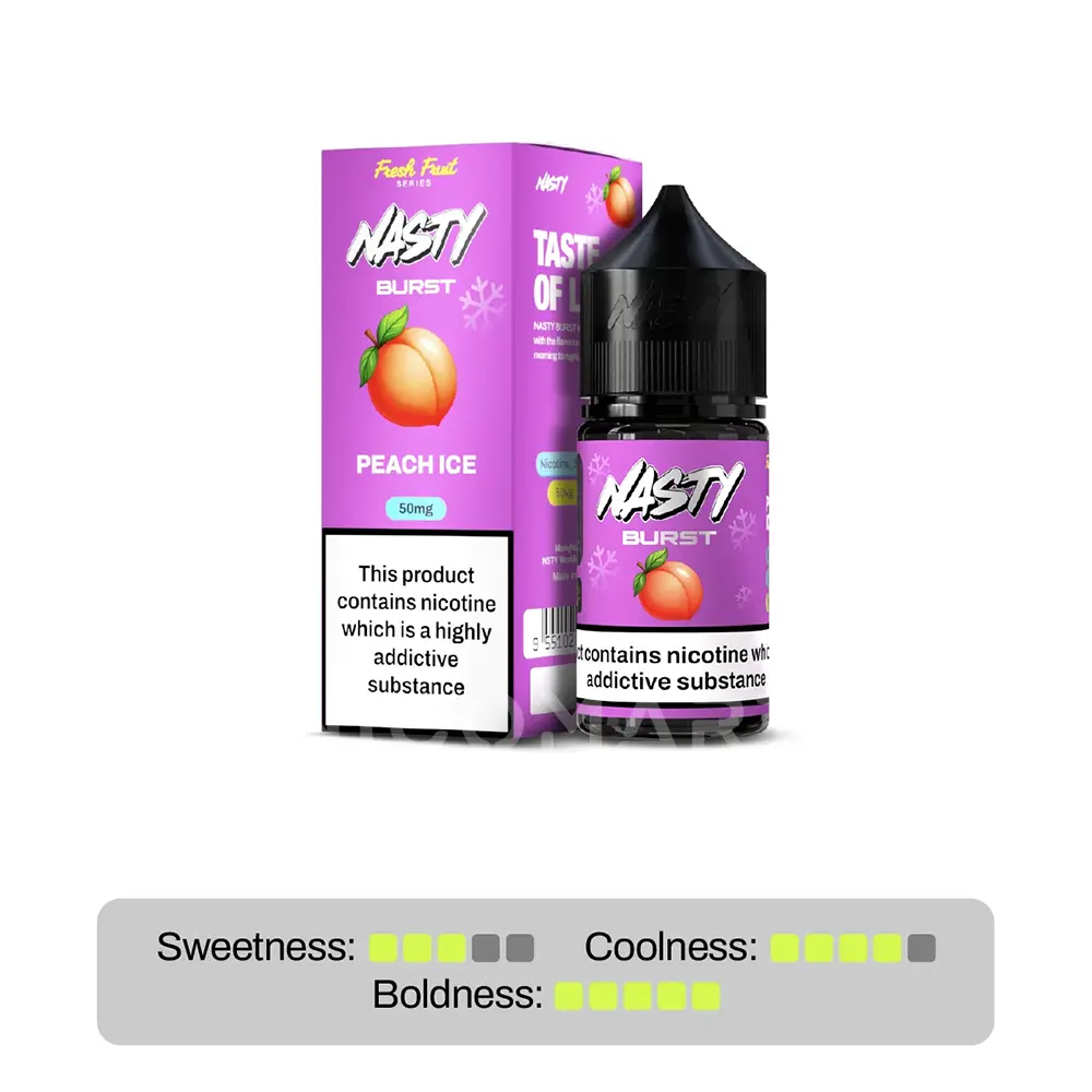 nasty-burst-peach-ice-30ml سالت هلو یخ نستی