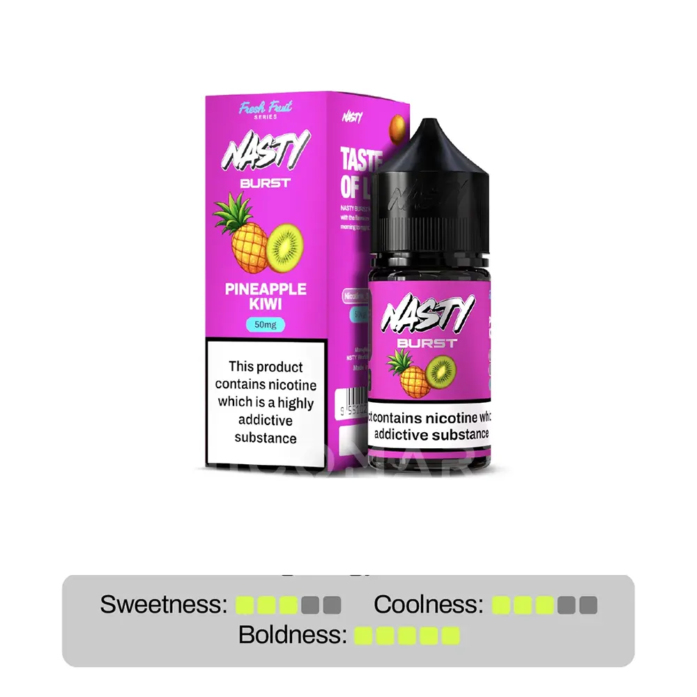 nasty-burst-pineapple-kiwi-30ml سالت آناناس کیوی نستی
