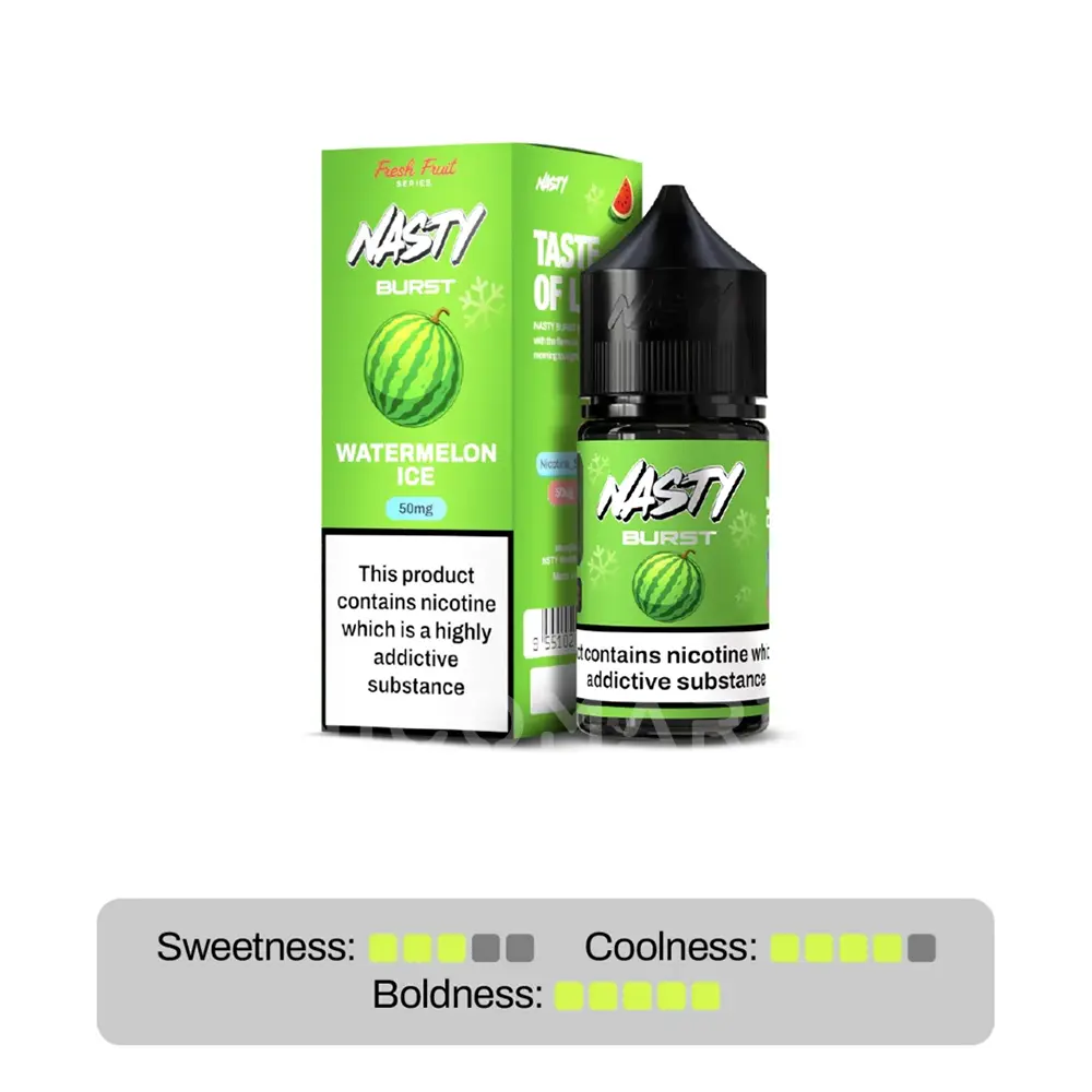 nasty-burst-watermelon-ice-30ml سالت هندوانه یخ نستی