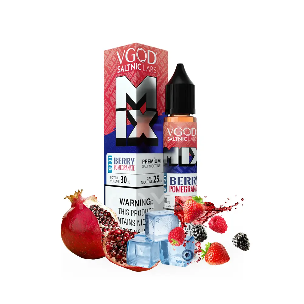 vgod-mix-iced-berry-pomegranate-saltnic سالت بری انار یخ ویگاد